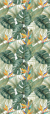 Modern roller blind con estampado de plantas tropicales