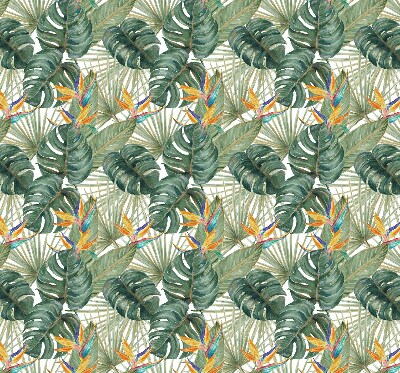 Modern roller blind con estampado de plantas tropicales