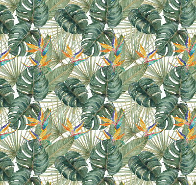 Modern roller blind con estampado de plantas tropicales