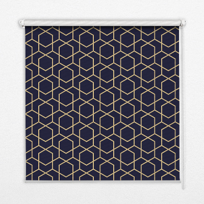 Modern roller blind con estampado de cubo 3D