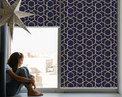 Modern roller blind con estampado de cubo 3D