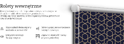 Modern roller blind con estampado de cubo 3D