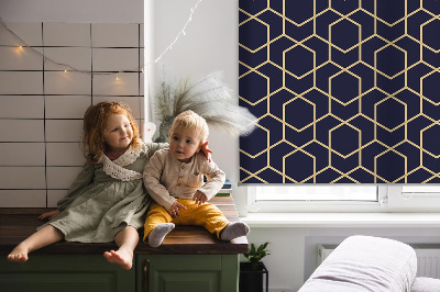 Modern roller blind con estampado de cubo 3D