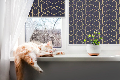 Modern roller blind con estampado de cubo 3D