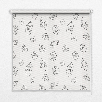 Estor enrollable para ventana con estampado de formas geométricas