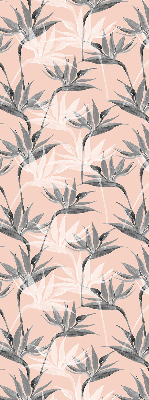 Modern roller blind con diseño de flores grises