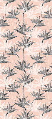 Modern roller blind con diseño de flores grises