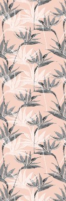 Modern roller blind con diseño de flores grises