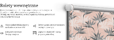 Modern roller blind con diseño de flores grises