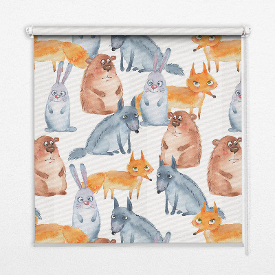 Modern roller blind con diseño de animales