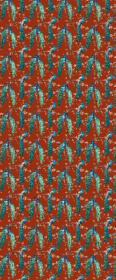 Estor enrollable con estampado de pavos reales entre ramas