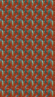 Estor enrollable con estampado de pavos reales entre ramas