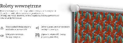 Estor enrollable con estampado de pavos reales entre ramas