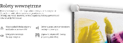 Modern roller blind con cuadro pintado