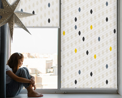 Modern roller blind con diseño de granos de colores