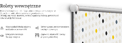 Modern roller blind con diseño de granos de colores