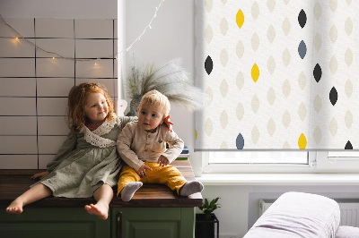 Modern roller blind con diseño de granos de colores
