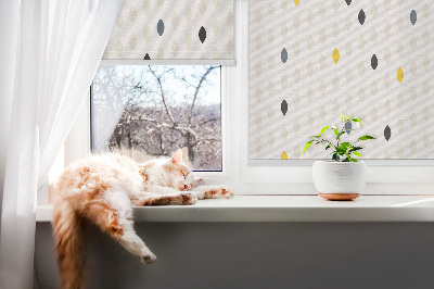 Modern roller blind con diseño de granos de colores