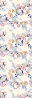 Modern roller blind con flores pintadas de colores