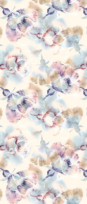 Modern roller blind con flores pintadas de colores