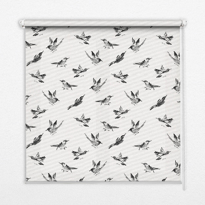 Persiana enrollable moderna con diseño de pájaros