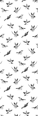 Persiana enrollable moderna con diseño de pájaros