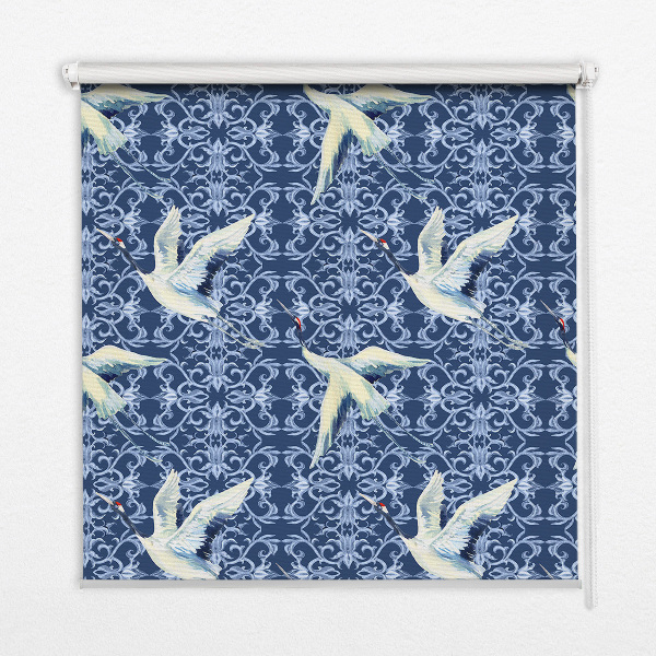 Modern roller blind con motivo de garzas