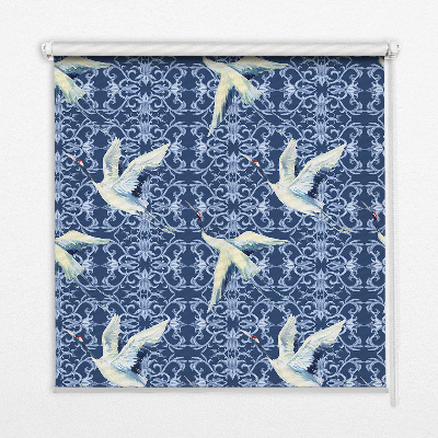Modern roller blind con motivo de garzas