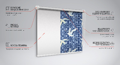 Modern roller blind con motivo de garzas