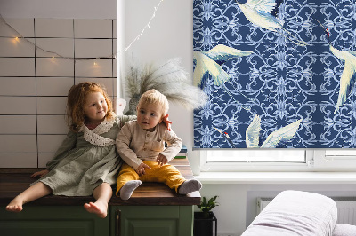 Modern roller blind con motivo de garzas