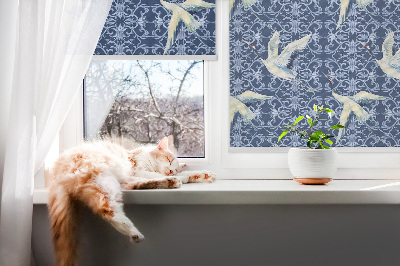 Modern roller blind con motivo de garzas