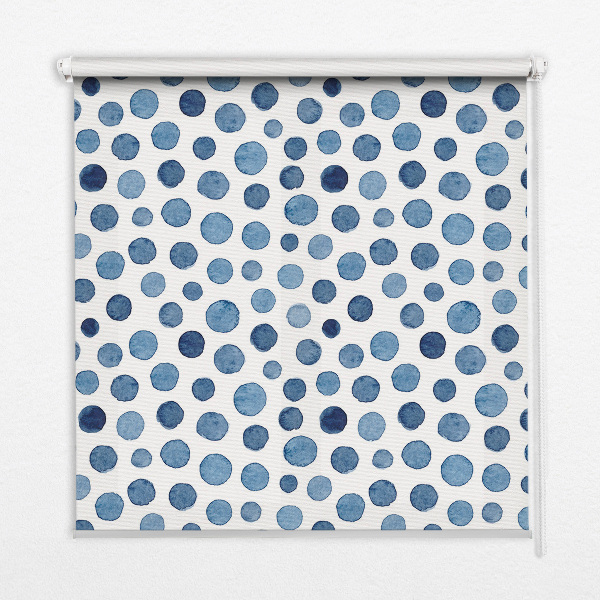 Modern roller blind con diseño de puntos azules