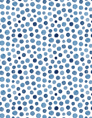 Modern roller blind con diseño de puntos azules