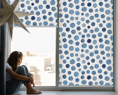 Modern roller blind con diseño de puntos azules