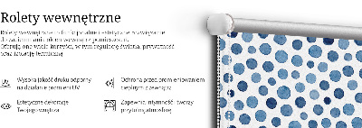 Modern roller blind con diseño de puntos azules