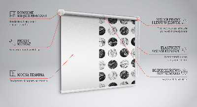 Modern roller blind con diseño de llantas en acabado granito