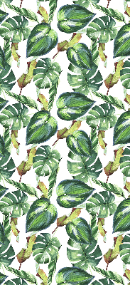 Estor enrollable con diseño de plantas tropicales