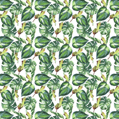 Estor enrollable con diseño de plantas tropicales