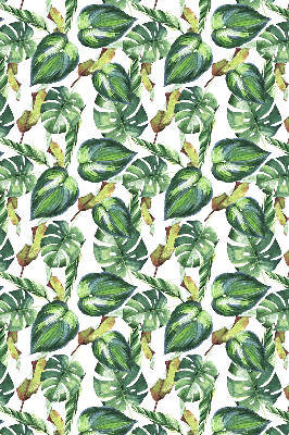 Estor enrollable con diseño de plantas tropicales