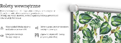 Estor enrollable con diseño de plantas tropicales
