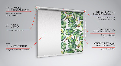 Estor enrollable con diseño de plantas tropicales