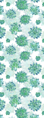 Modern roller blind con estampado de flores verdes