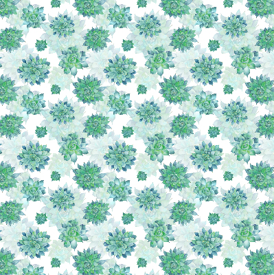 Modern roller blind con estampado de flores verdes