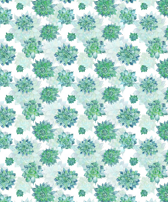 Modern roller blind con estampado de flores verdes