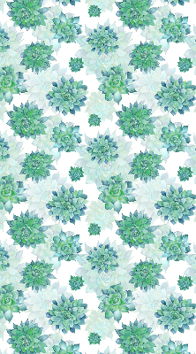 Modern roller blind con estampado de flores verdes