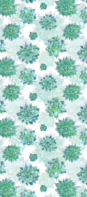 Modern roller blind con estampado de flores verdes