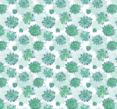 Modern roller blind con estampado de flores verdes