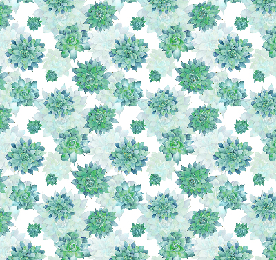 Modern roller blind con estampado de flores verdes
