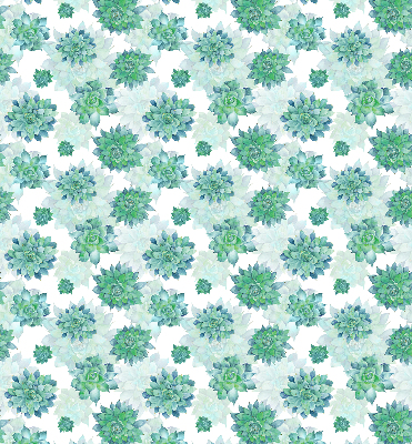 Modern roller blind con estampado de flores verdes