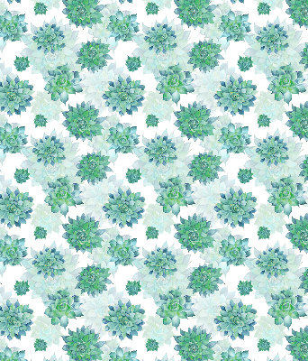 Modern roller blind con estampado de flores verdes
